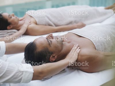 Cropped shot of a mature couple enjoying massages at a day spa